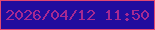 文字の大きさ：1、枠の色：e14871、背景の色：210c9e、文字の色：a62992 無料ブログパーツのブログ時計