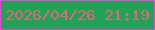 文字の大きさ：3、枠の色：e149d4、背景の色：20a257、文字の色：e56477 無料ブログパーツのブログ時計