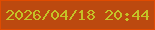 文字の大きさ：3、枠の色：e14b00、背景の色：bc490f、文字の色：c5c127 無料ブログパーツのブログ時計