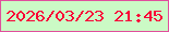 文字の大きさ：3、枠の色：e14f9d、背景の色：cbfac5、文字の色：f90036 無料ブログパーツのブログ時計