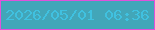 文字の大きさ：5、枠の色：e151db、背景の色：42a6b9、文字の色：40c1e0 無料ブログパーツのブログ時計