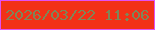文字の大きさ：5、枠の色：e151f3、背景の色：f23117、文字の色：7e8658 無料ブログパーツのブログ時計