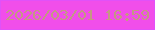 文字の大きさ：4、枠の色：e151f8、背景の色：f14eea、文字の色：c49884 無料ブログパーツのブログ時計