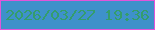 文字の大きさ：4、枠の色：e155da、背景の色：3e91ca、文字の色：349d6c 無料ブログパーツのブログ時計