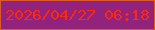 文字の大きさ：1、枠の色：e15a15、背景の色：91237f、文字の色：ff280b 無料ブログパーツのブログ時計