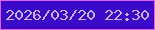 文字の大きさ：5、枠の色：e160eb、背景の色：3a0ac9、文字の色：c8b4e1 無料ブログパーツのブログ時計