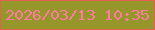 文字の大きさ：4、枠の色：e1634f、背景の色：96962b、文字の色：fd7ca0 無料ブログパーツのブログ時計