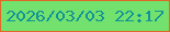 文字の大きさ：5、枠の色：e1662a、背景の色：73e16d、文字の色：129397 無料ブログパーツのブログ時計