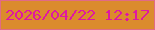 文字の大きさ：4、枠の色：e16a86、背景の色：db8b2d、文字の色：df18a2 無料ブログパーツのブログ時計