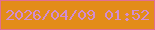 文字の大きさ：3、枠の色：e16e93、背景の色：e38c19、文字の色：d28cd2 無料ブログパーツのブログ時計
