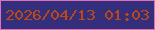 文字の大きさ：2、枠の色：e16eb9、背景の色：342f7d、文字の色：c04517 無料ブログパーツのブログ時計
