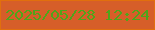 文字の大きさ：5、枠の色：e16f0d、背景の色：d65e29、文字の色：4fa51a 無料ブログパーツのブログ時計