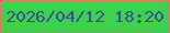 文字の大きさ：3、枠の色：e1726a、背景の色：3ed14b、文字の色：3a4f99 無料ブログパーツのブログ時計