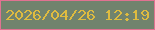 文字の大きさ：4、枠の色：e17291、背景の色：71836d、文字の色：debb40 無料ブログパーツのブログ時計