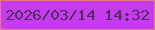 文字の大きさ：5、枠の色：e17b86、背景の色：c63bf0、文字の色：522d5b 無料ブログパーツのブログ時計