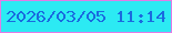 文字の大きさ：1、枠の色：e17be6、背景の色：2ceaf3、文字の色：1a6adf 無料ブログパーツのブログ時計