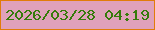 文字の大きさ：2、枠の色：e17c09、背景の色：e0a1ba、文字の色：367b0b 無料ブログパーツのブログ時計
