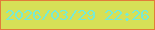 文字の大きさ：4、枠の色：e17c3a、背景の色：d6e057、文字の色：77ead5 無料ブログパーツのブログ時計