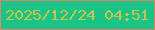文字の大きさ：3、枠の色：e1846b、背景の色：1ac487、文字の色：c7c54c 無料ブログパーツのブログ時計