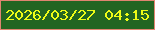 文字の大きさ：5、枠の色：e18571、背景の色：236522、文字の色：eefc17 無料ブログパーツのブログ時計