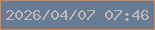 文字の大きさ：1、枠の色：e18649、背景の色：677c94、文字の色：bdb8b6 無料ブログパーツのブログ時計