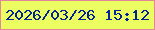 文字の大きさ：3、枠の色：e1879b、背景の色：ecfd62、文字の色：012594 無料ブログパーツのブログ時計