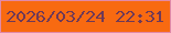 文字の大きさ：3、枠の色：e189a8、背景の色：f86a11、文字の色：6e3958 無料ブログパーツのブログ時計