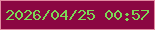 文字の大きさ：5、枠の色：e18aa1、背景の色：8b0742、文字の色：7cd856 無料ブログパーツのブログ時計