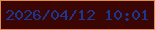 文字の大きさ：3、枠の色：e18b4b、背景の色：3b0504、文字の色：1b3794 無料ブログパーツのブログ時計