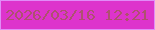 文字の大きさ：5、枠の色：e18cf7、背景の色：dd34cc、文字の色：ae516f 無料ブログパーツのブログ時計