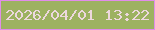 文字の大きさ：5、枠の色：e18dea、背景の色：9db261、文字の色：edd8de 無料ブログパーツのブログ時計