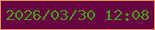 文字の大きさ：2、枠の色：e18e5a、背景の色：690240、文字の色：489a1b 無料ブログパーツのブログ時計