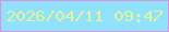 文字の大きさ：3、枠の色：e18fda、背景の色：90e2fa、文字の色：e1f39d 無料ブログパーツのブログ時計