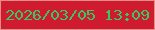 文字の大きさ：1、枠の色：e19086、背景の色：d01a2f、文字の色：34ca61 無料ブログパーツのブログ時計
