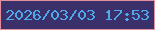 文字の大きさ：4、枠の色：e1909e、背景の色：3c306b、文字の色：4eaaed 無料ブログパーツのブログ時計