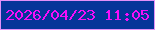 文字の大きさ：1、枠の色：e190f8、背景の色：053599、文字の色：f60ff9 無料ブログパーツのブログ時計