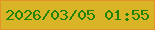 文字の大きさ：1、枠の色：e1932a、背景の色：d9b426、文字の色：208303 無料ブログパーツのブログ時計