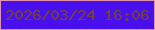 文字の大きさ：2、枠の色：e193a9、背景の色：490fec、文字の色：72413e 無料ブログパーツのブログ時計