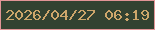 文字の大きさ：4、枠の色：e19496、背景の色：324231、文字の色：cda66b 無料ブログパーツのブログ時計