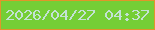 文字の大きさ：1、枠の色：e1952a、背景の色：75ce36、文字の色：c3e2d4 無料ブログパーツのブログ時計
