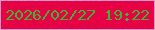 文字の大きさ：2、枠の色：e195ce、背景の色：e50346、文字の色：42b232 無料ブログパーツのブログ時計