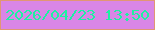 文字の大きさ：4、枠の色：e19673、背景の色：d986e6、文字の色：1ef0a2 無料ブログパーツのブログ時計