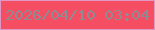 文字の大きさ：4、枠の色：e197c4、背景の色：f54d61、文字の色：8e8b92 無料ブログパーツのブログ時計