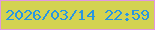 文字の大きさ：4、枠の色：e197e1、背景の色：d3d351、文字の色：2796e2 無料ブログパーツのブログ時計