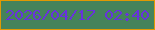 文字の大きさ：1、枠の色：e19903、背景の色：45835b、文字の色：6832dd 無料ブログパーツのブログ時計