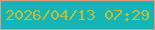 文字の大きさ：4、枠の色：e19b84、背景の色：13b6b5、文字の色：bebd3d 無料ブログパーツのブログ時計