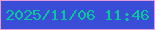 文字の大きさ：2、枠の色：e19cdf、背景の色：3a4dd6、文字の色：08c79d 無料ブログパーツのブログ時計