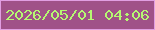 文字の大きさ：2、枠の色：e19ee2、背景の色：a05188、文字の色：b5f872 無料ブログパーツのブログ時計