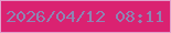 文字の大きさ：1、枠の色：e1a1cc、背景の色：da2271、文字の色：8e84b3 無料ブログパーツのブログ時計