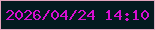 文字の大きさ：1、枠の色：e1a5bc、背景の色：031b1f、文字の色：d80fd2 無料ブログパーツのブログ時計